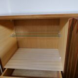 Buffet vintage en noyer, commode vintage, 1960