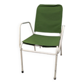 Fauteuil vintage métal et tissu