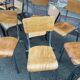 20 vintage mismatched industrial chairs school MULLCA tube & wood