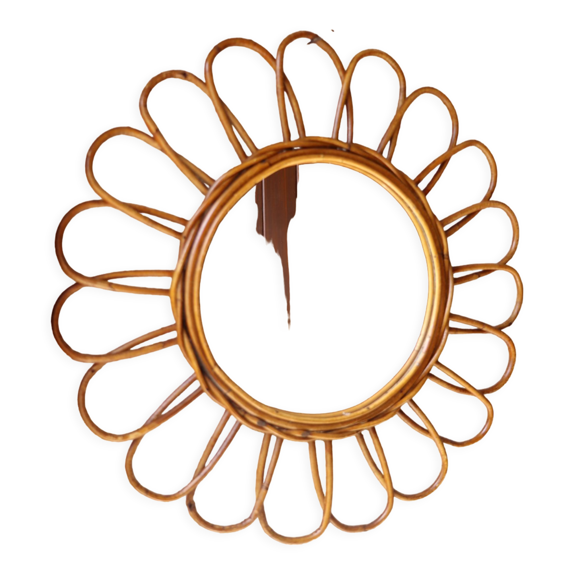 Vintage rattan mirror