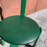 6 Bruno Rey Kush & co Green Stackable Chairs Circa 1970
