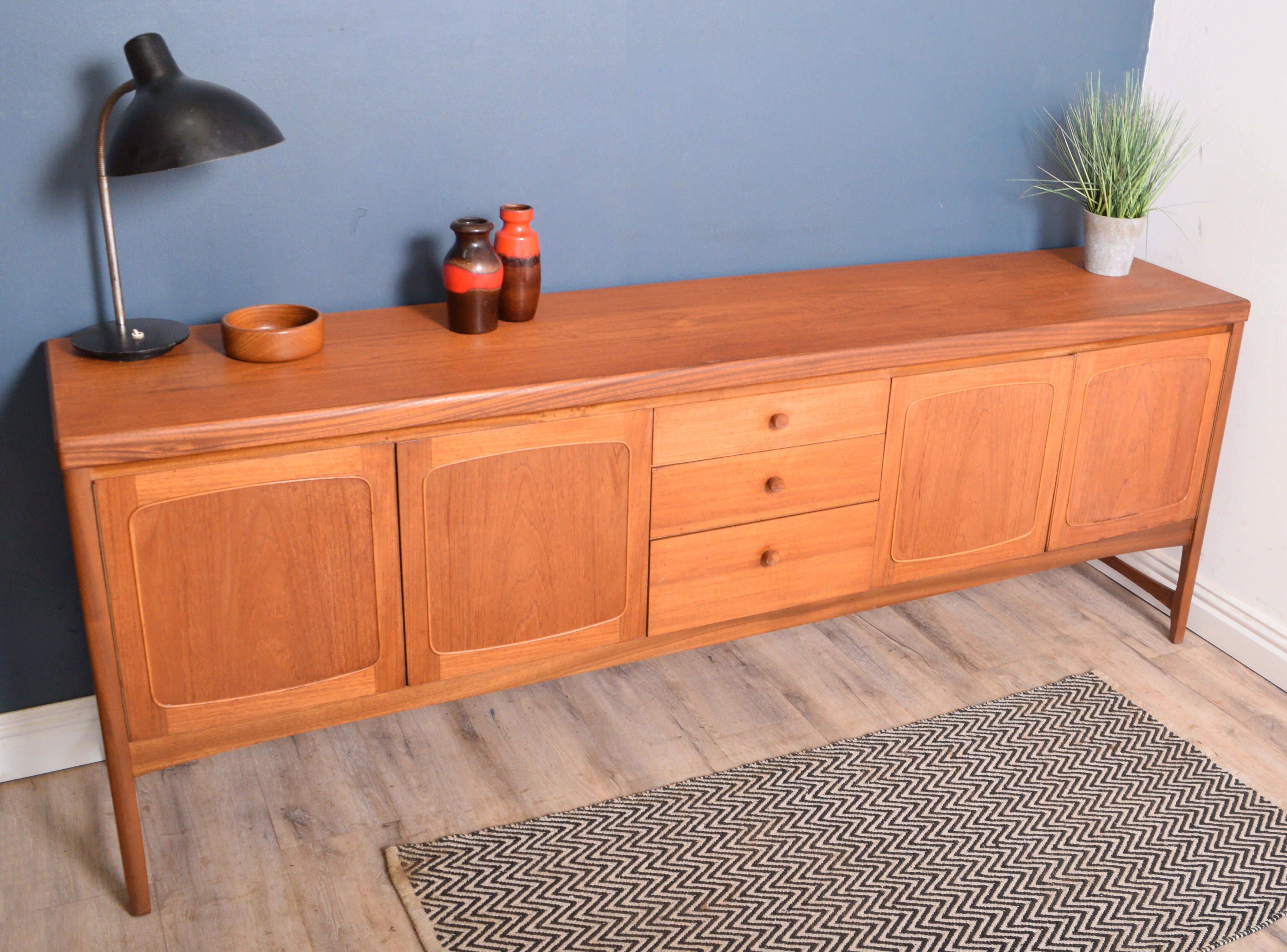 Restored Teak 1960s Nathan Squares Sideboard