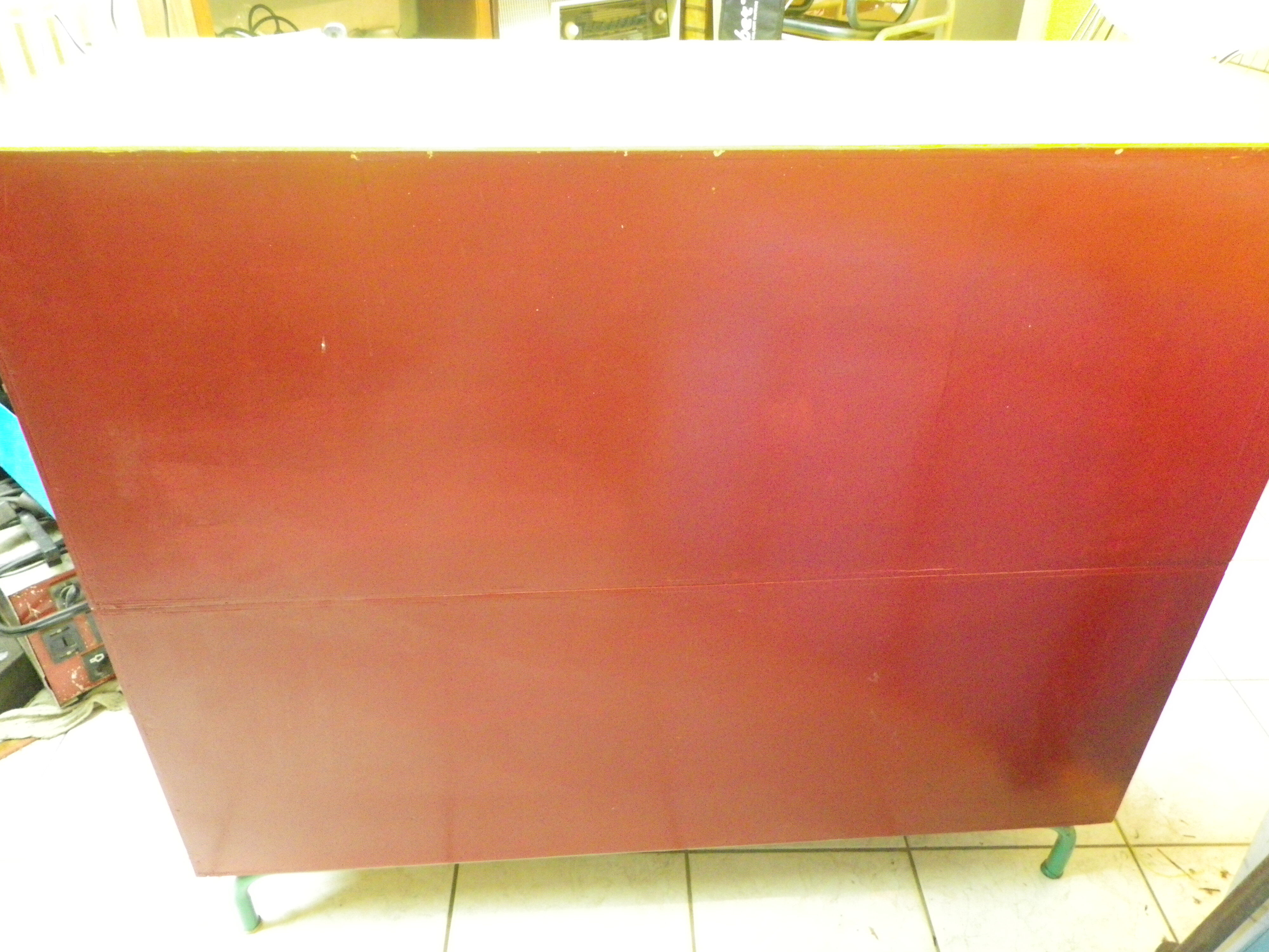 Vintage storage cabinet/sideboard with shelves, wood, formica, carlene