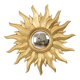 Vintage Gold Sunburst Convex Mirror 54cm