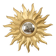 Vintage Gold Sunburst Convex Mirror 54cm