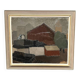 Large Original Swedish Oil on Canvas – “Bangård” by Fred Andersson – Signed – Vintage & Framed – 80 × 69 cm (31.5" × 27.2")