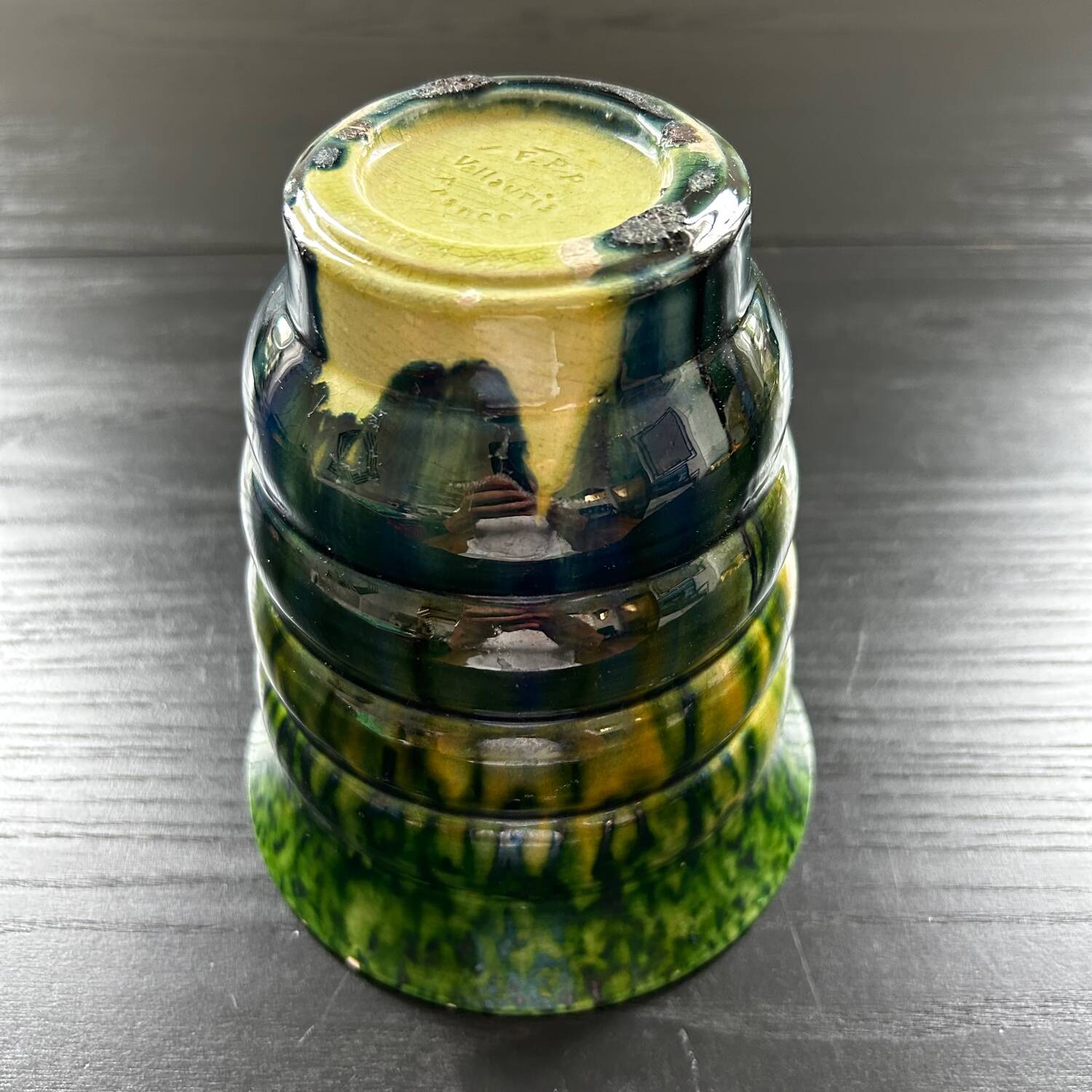 Green Vallauris vase