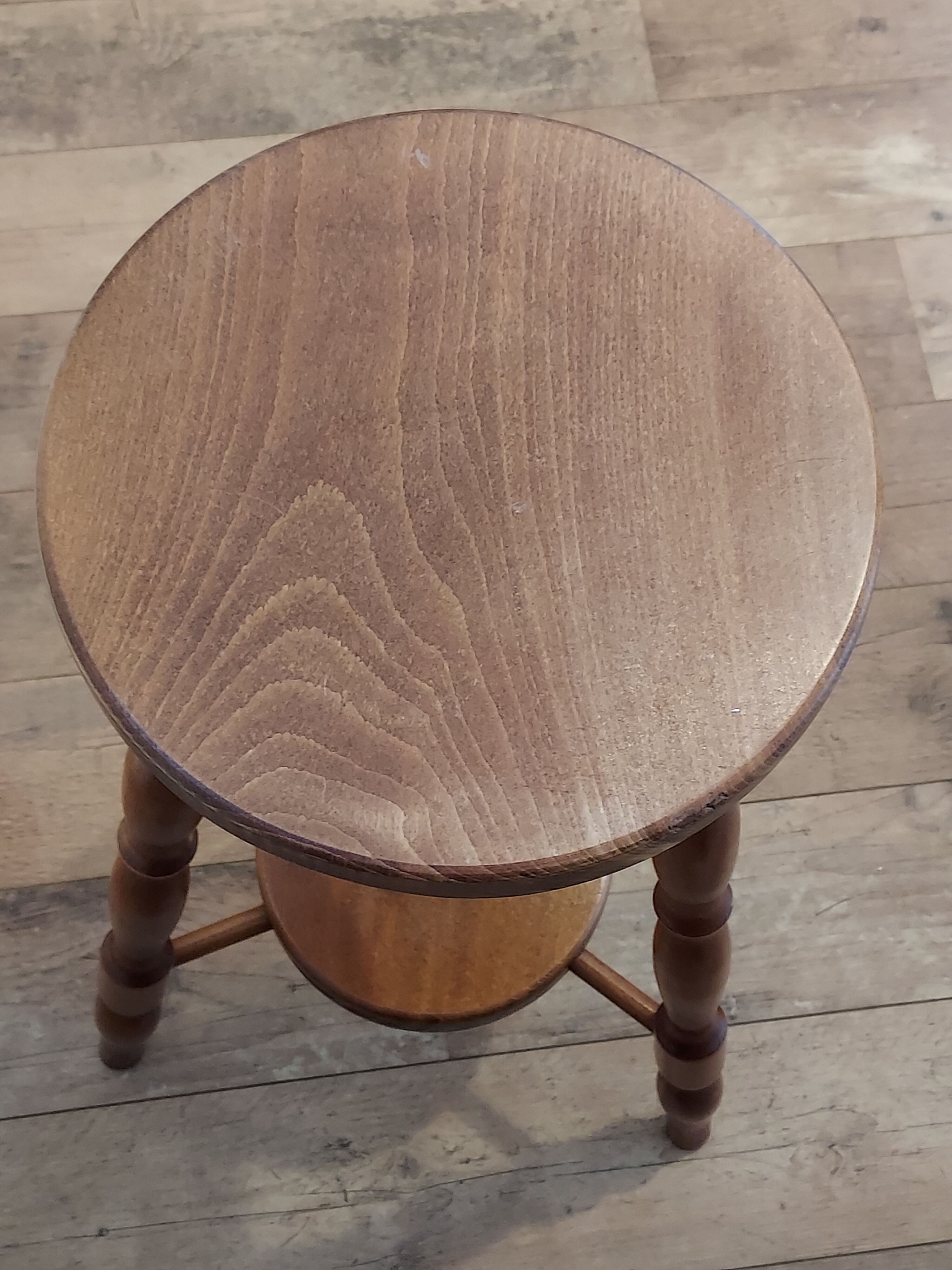 Stool wooden feet turned arts and crafts