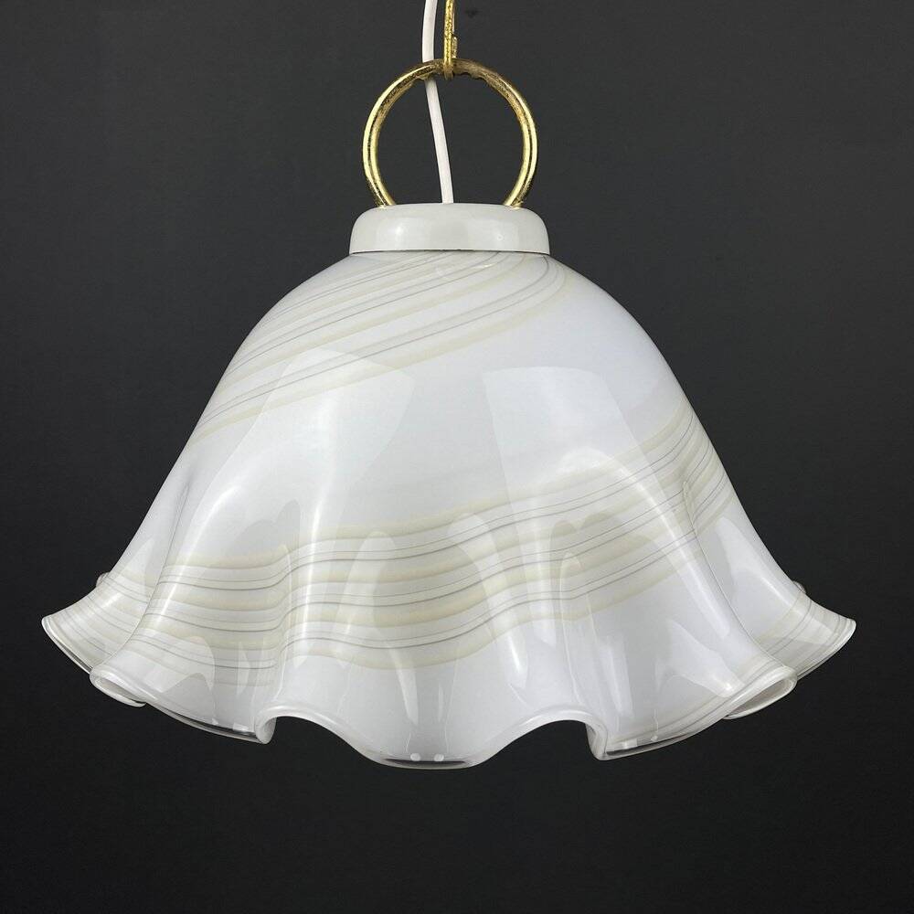Vintage Murano Glass Suspension Lamp in the Shape of a Handkerchief, Italy, 1970s