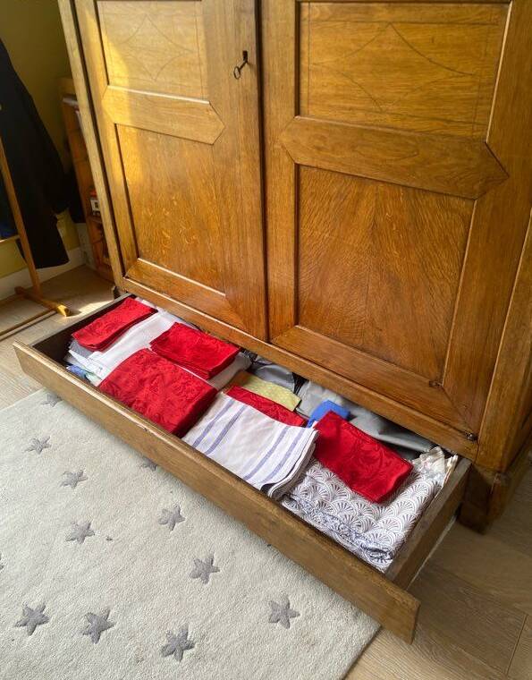 solid oak wardrobe with storage