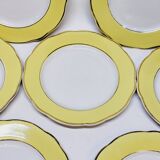 7 Vintage KG Lunéville Plates Jonquille Model Diameter 19.5 Cm