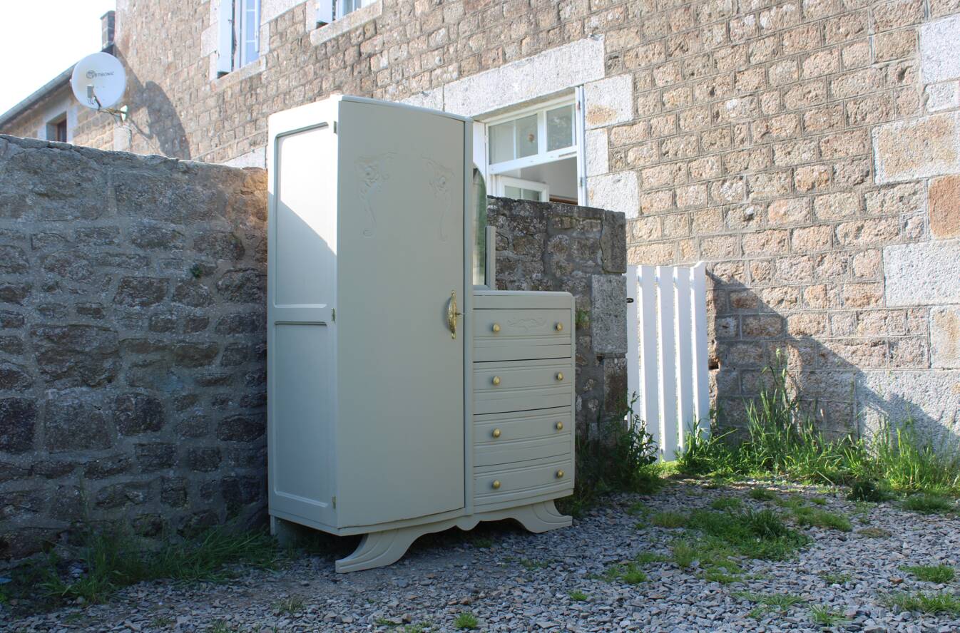 Asymmetrical art deco wardrobe