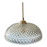 Vintage suspension in chiseled glass