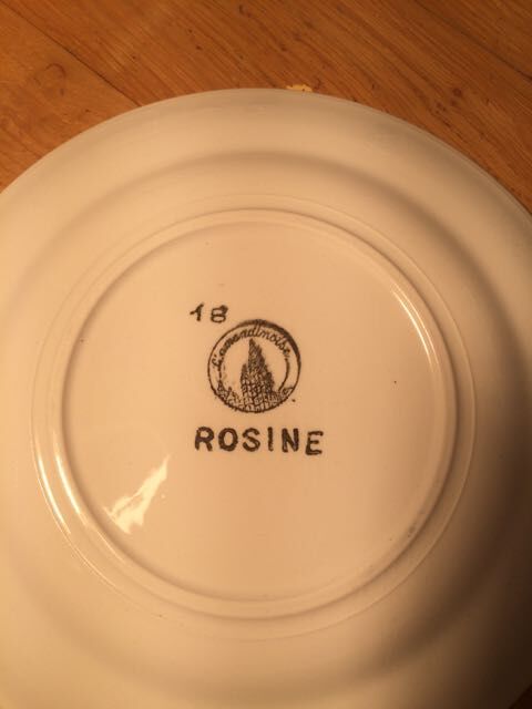 Suite of 12 plates dessert St Amand