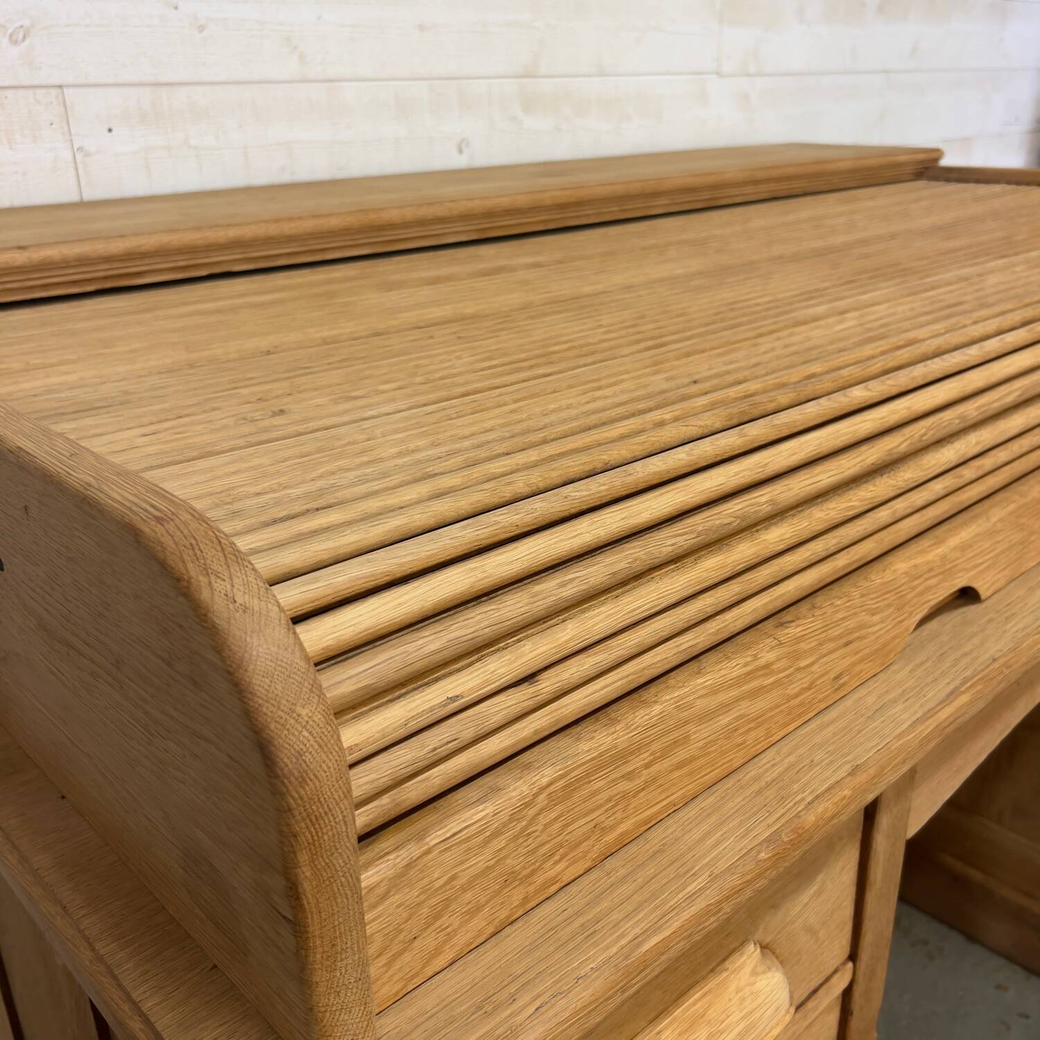 1920s American oak curtain desk
