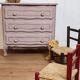 commode relookée vieux rose