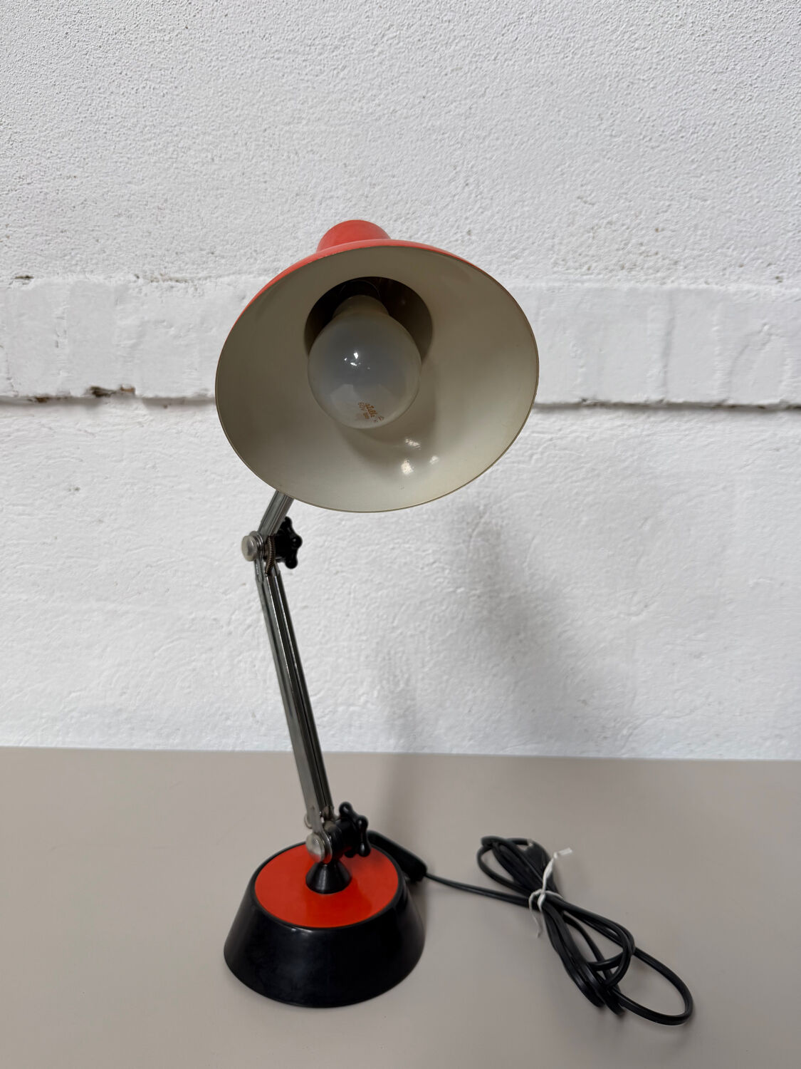 Design desk lamp 70 black and orange metal