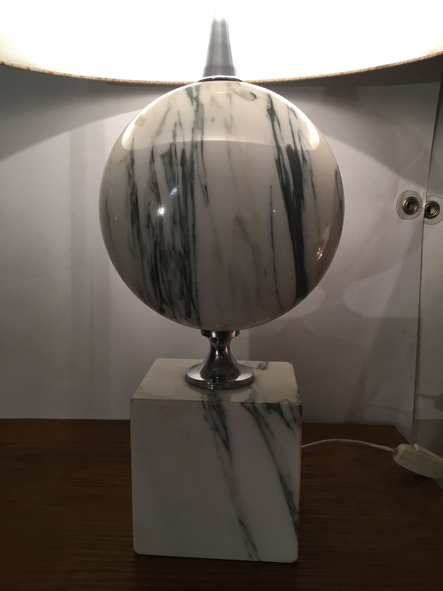 Marble barber lamp from the 70s