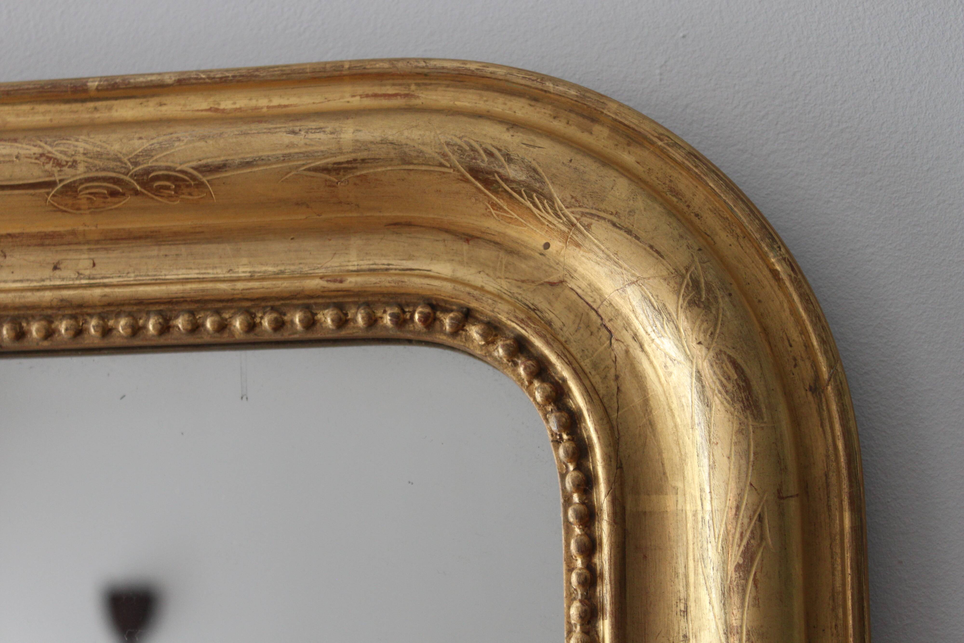 Louis Philippe old mirror dated 1896 59x80cm