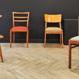 Four mid century chairs | vintage - set of 4 dining chairs