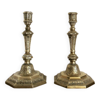 Pair of Louis XIV candlesticks