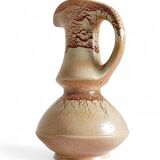 Mid-Century Ceramic Jug Vase by Roberto Rigon for Bertoncello, Signed, 1960s