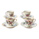 Set of 4 cups and 4 saucers Bernardaud Limoges – Chinese Birds
