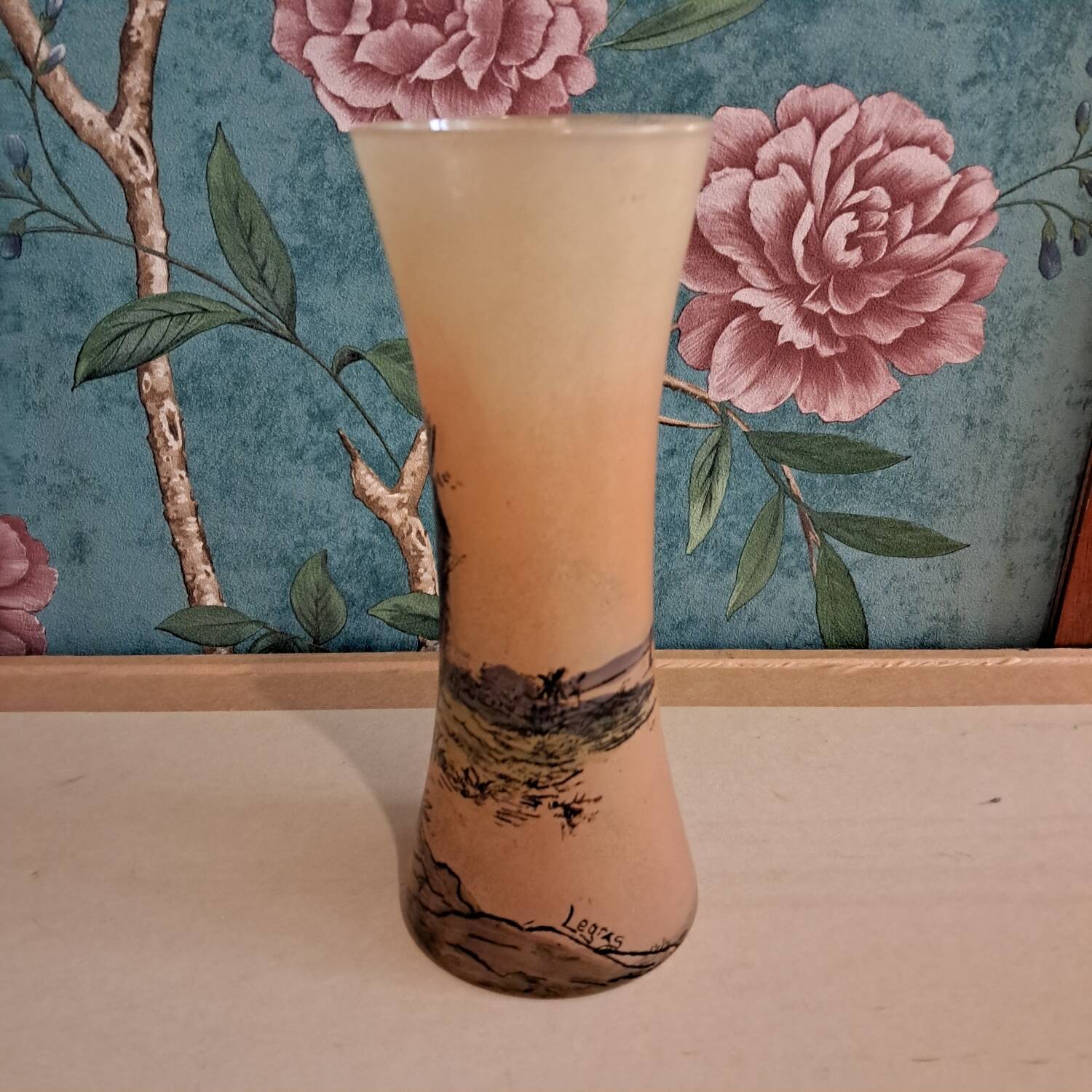 Legras vase with mill decor