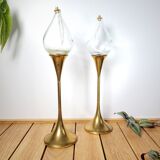 Pair oil lamps F. Andersen 70s