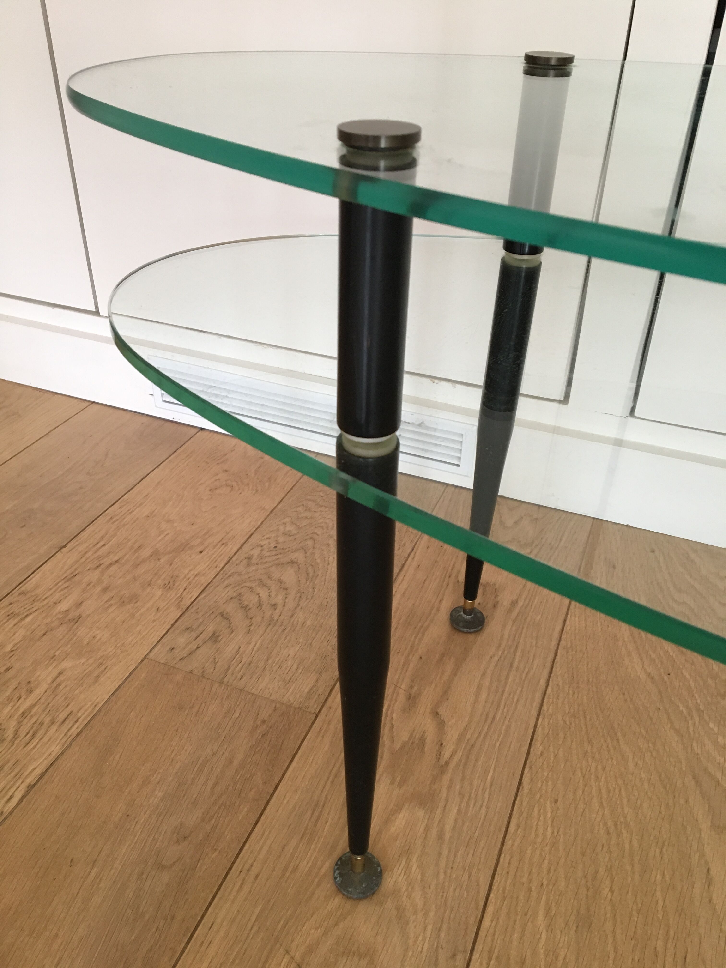 Table basse en verre vintage