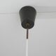 Suspension italienne en opaline satinée mid-century