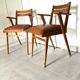 Pair of bridge armchairs 60s