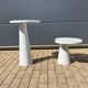 2x Eros Side table Angelo Mangiarotti Carrara marmer Nieuwstaat!