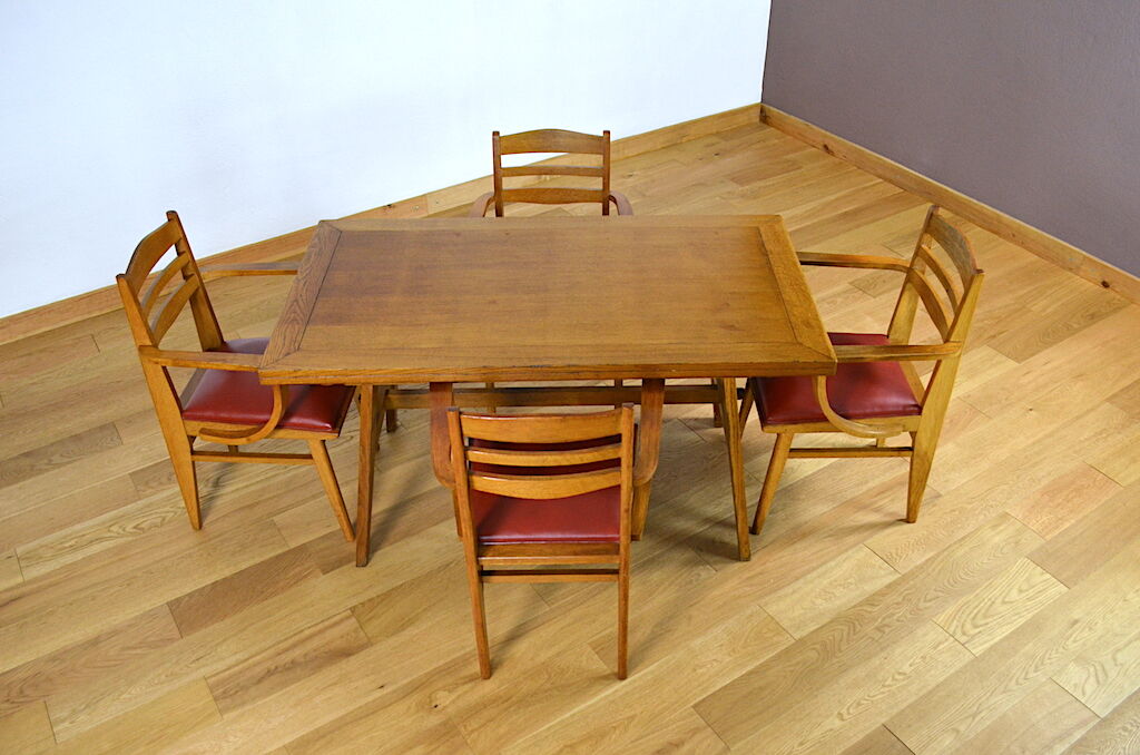 Dining table signed René Gabriel year 1950