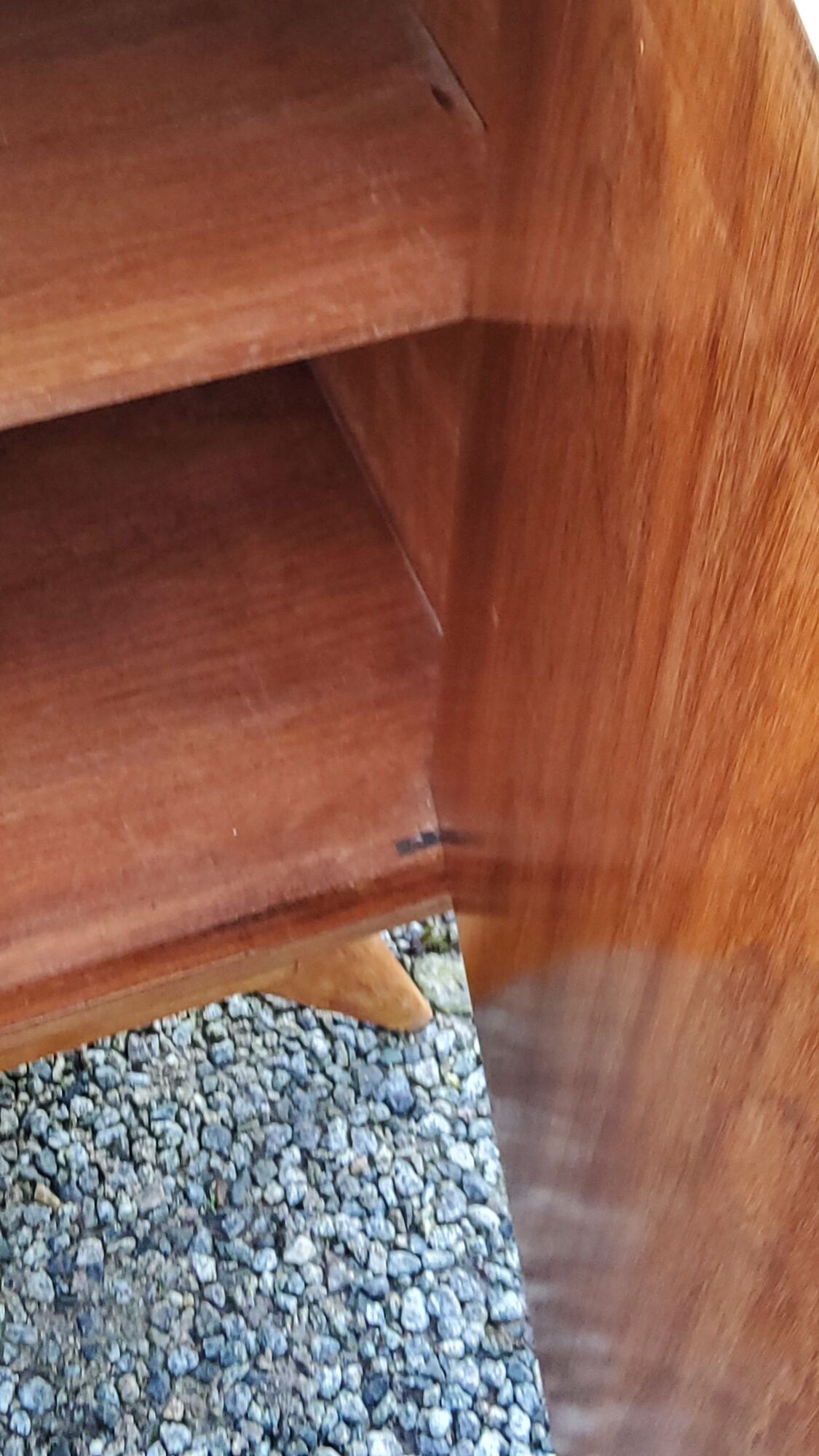 Enfilade of the 50s in oak and mahogany feet compass