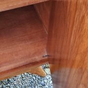 Enfilade of the 50s in oak and mahogany feet compass