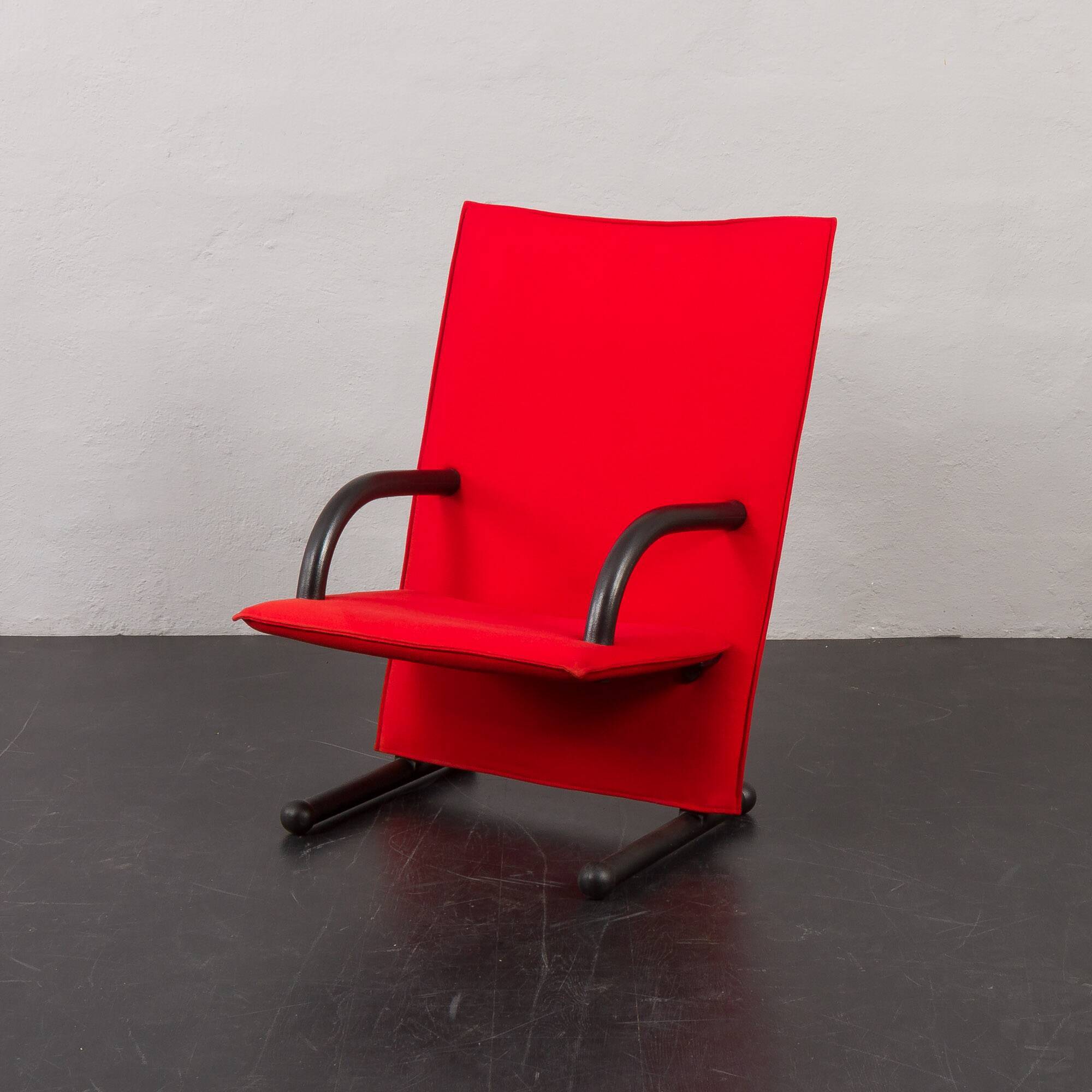 “T-line” high back lounge chair by Burkhard Vogtherr for Arflex, Italy 1980