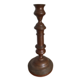 19th century red copper candlestick