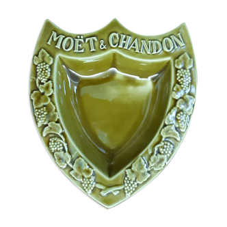 Cendrier blason moet et chandon en céramique, Proceram Aubagne France, signé