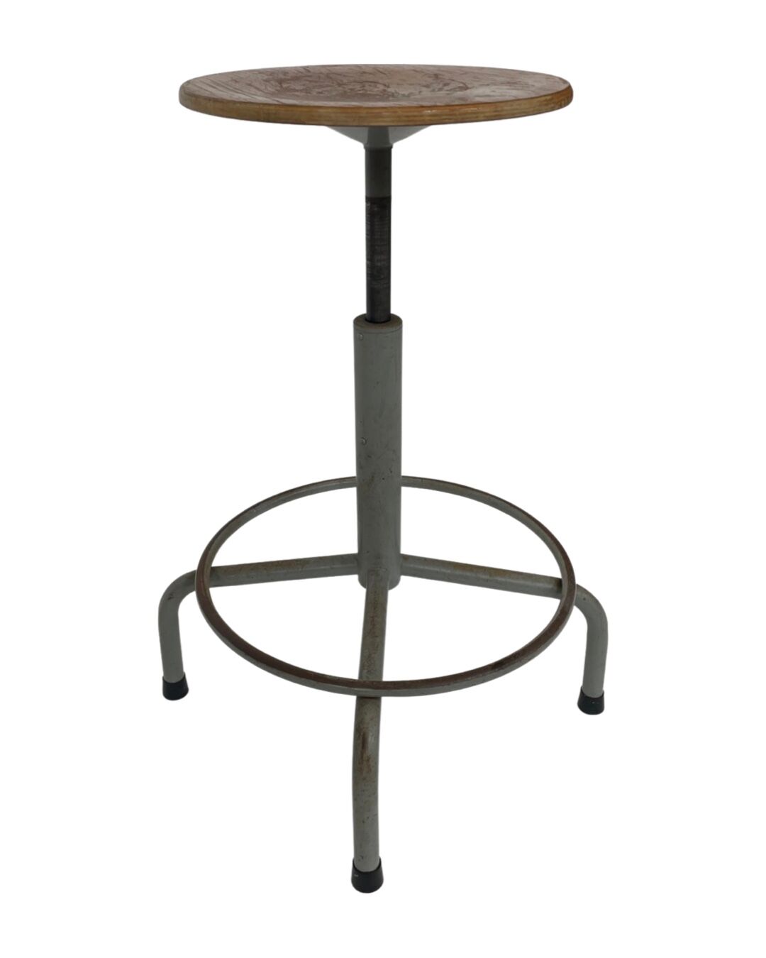 Vintage Industrial Workshop Stool Work Stool Adjustable In Height 60's design