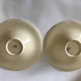 Pair of longchamp Rouennais earthenware cups