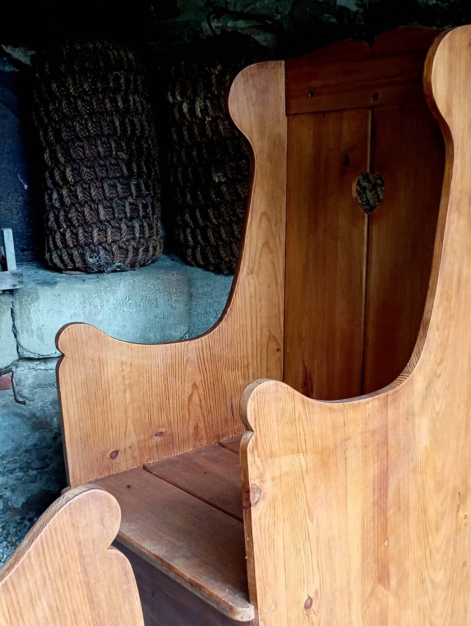 Pair of rustic armchairs