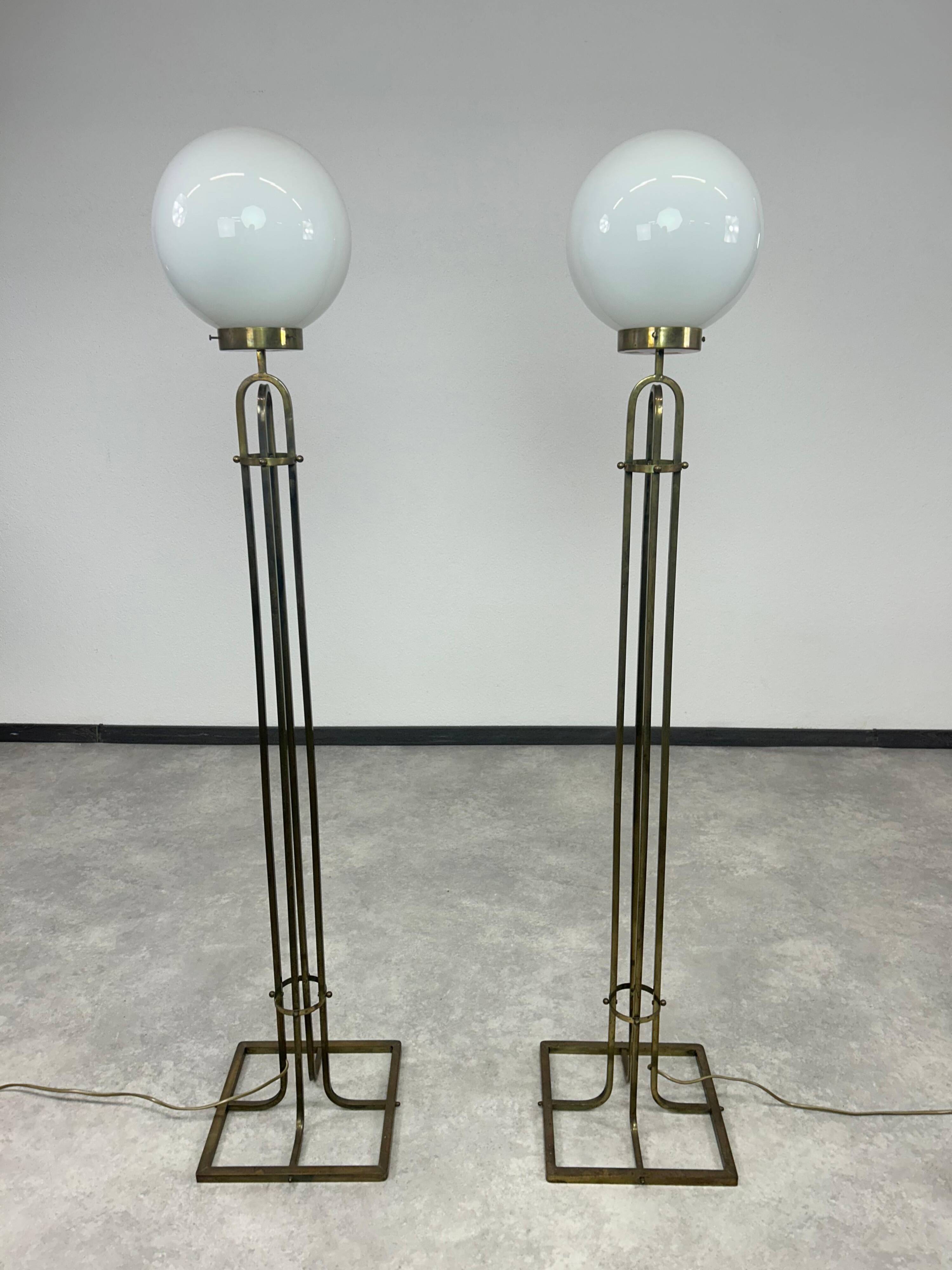 Pair of Art Nouveau floor lamps by Adolf Loos