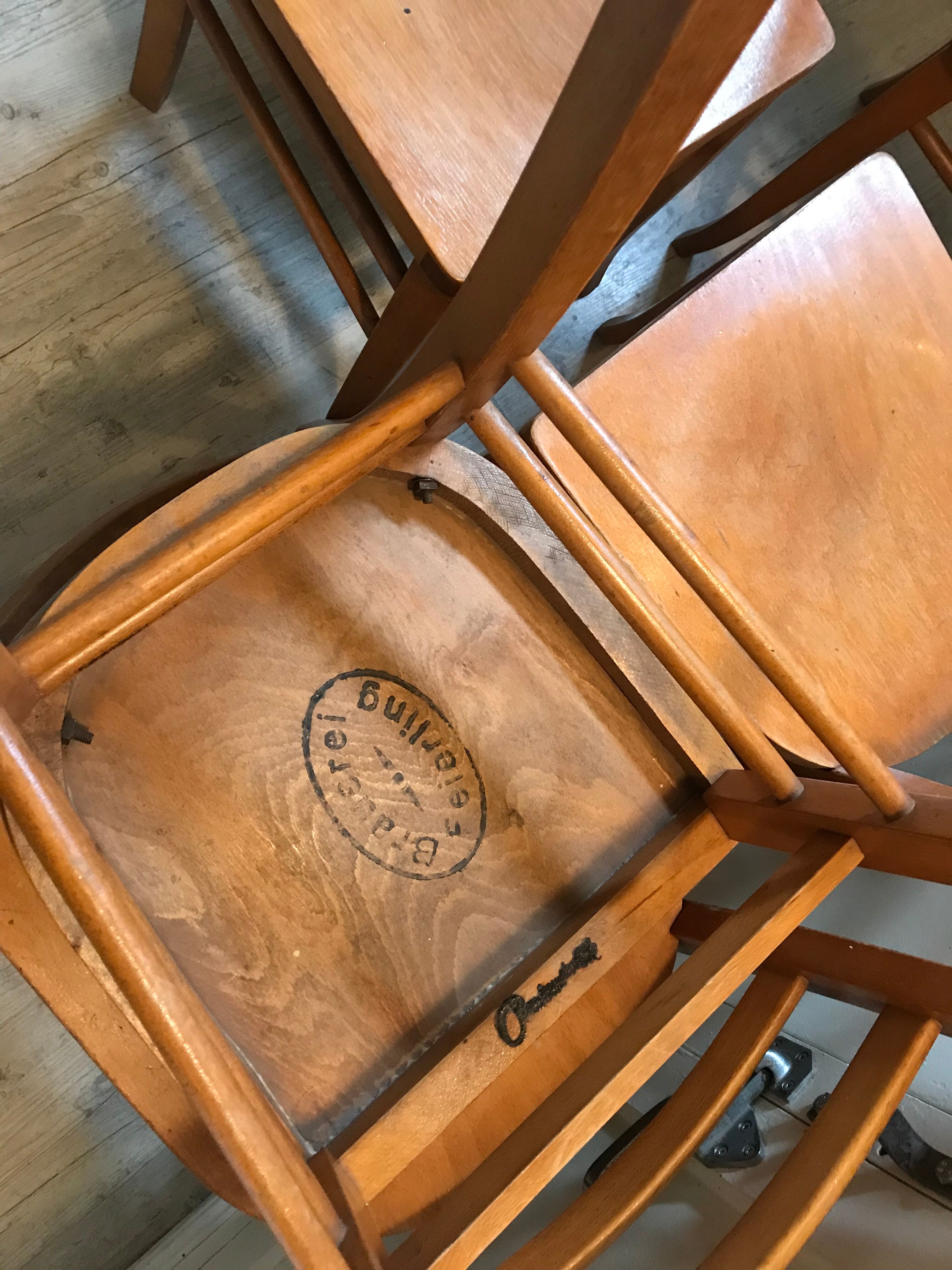 Lot of 12 vintage bistro chairs