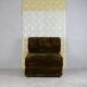 Foam and velvet heater "amber", convertible, France, circa 1970.