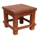 Old small Burmese teak workshop bedside table