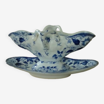 Gravy boat Creil Montereau Flora model