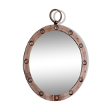 Circular metal porthole mirror, 1950s/60s
