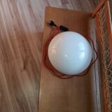 Opaline vintage round bedside lamp