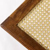 Antique Beech Chair with Viennese Cane Seat – 1940s Vintage Woven Chair